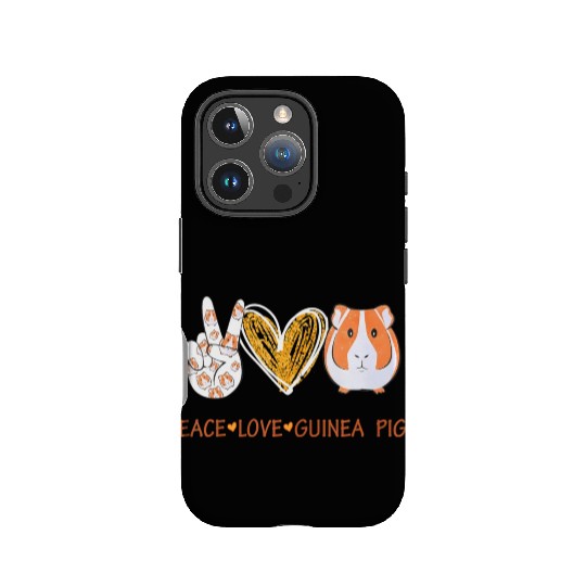 Peace love guinea pigs for Guinea Pigs lover IPhone Cases