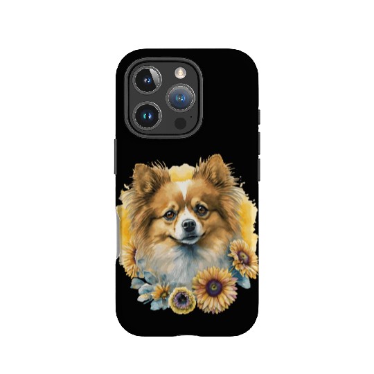 Cute Pomeranian Sunflower Dog Breed Pet Puppy IPhone Cases
