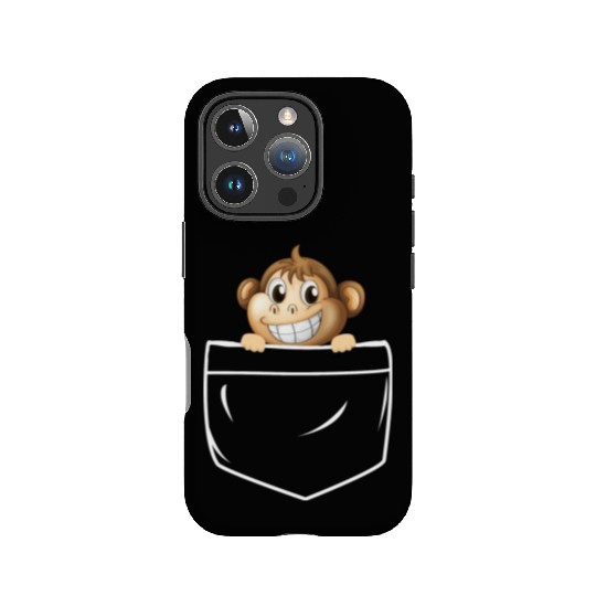 Cute Monkey In Pocket IPhone Cases