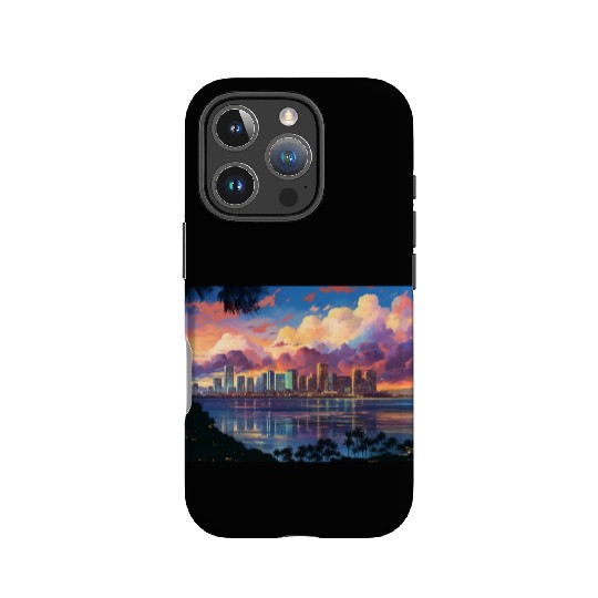 Anime Honolulu A Vibrant Anime Inspired Skyline IPhone Cases