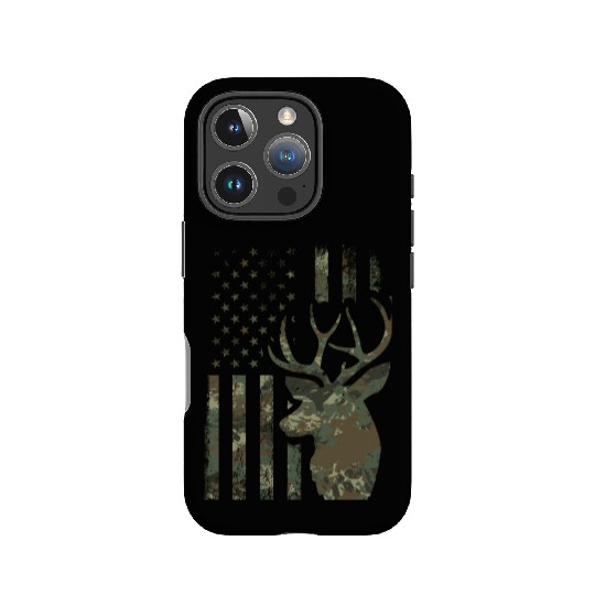 Camo American Flag Buck Hunting For Elk Deer IPhone Cases