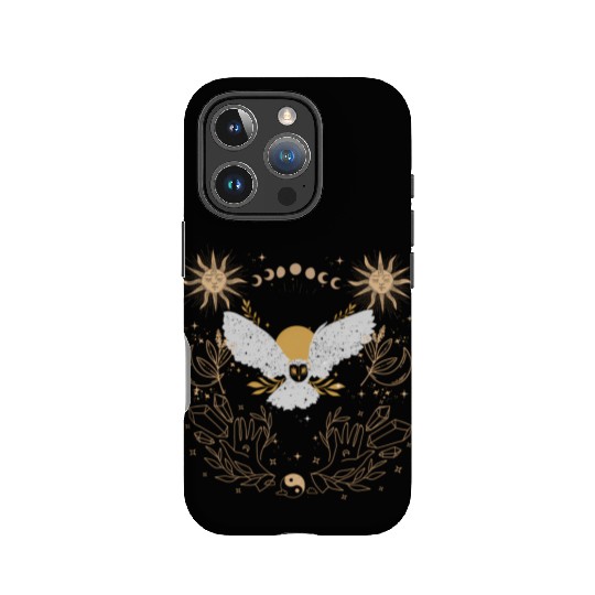 Dark Academia Tarot Card Sun Moon Crystals Owl IPhone Cases