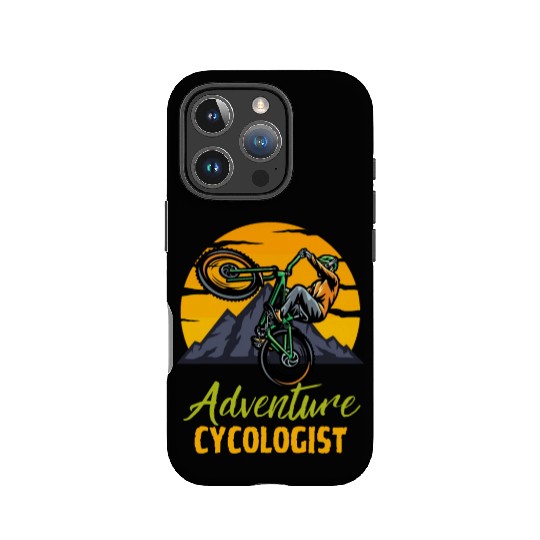 Adventure Cycologist Retro Sunset Cycling IPhone Cases