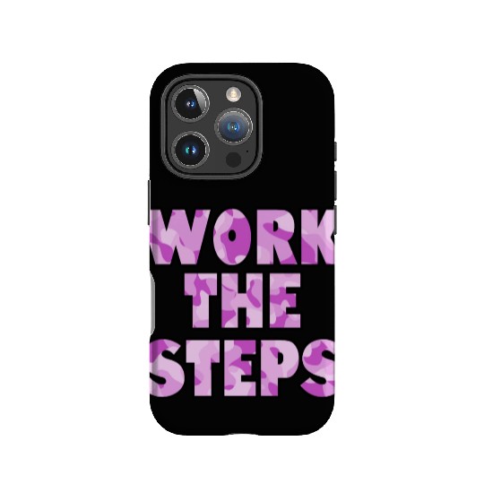 Work the Steps purple camo IPhone Cases