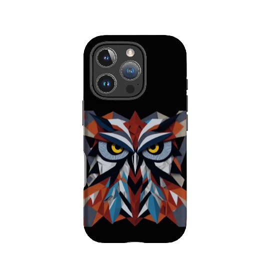 Vintage Geometric Beautiful 3D Owl Artwork IPhone Cases