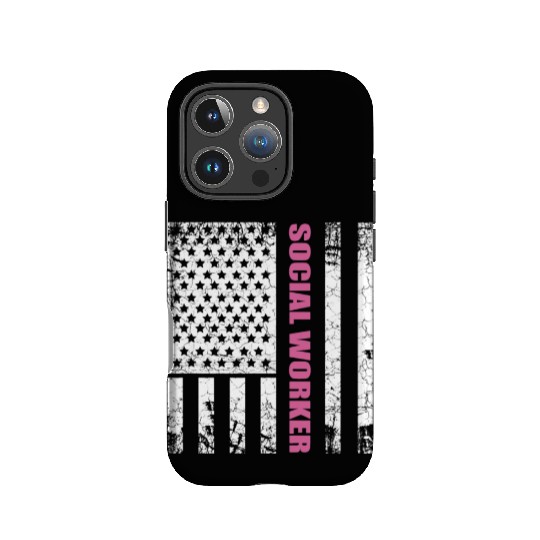 Social Worker US Flag USA Stars and Stripes IPhone Cases