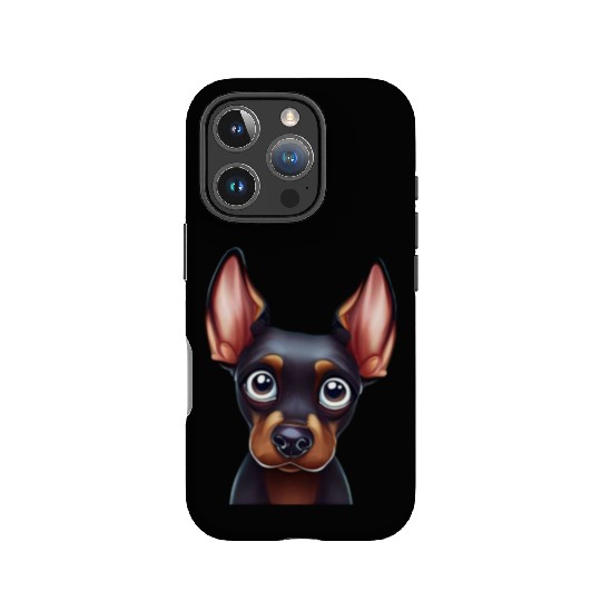 Playful Doberman Pinscher Art IPhone Cases