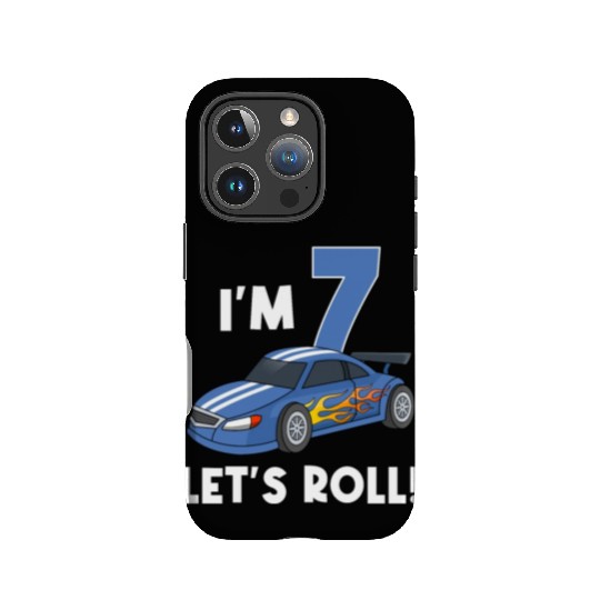 I'm 7 Let's Roll! Birthday Racer Seven Years Old IPhone Cases