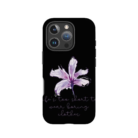 Purple Lily Flower surprise with quote IPhone Cases