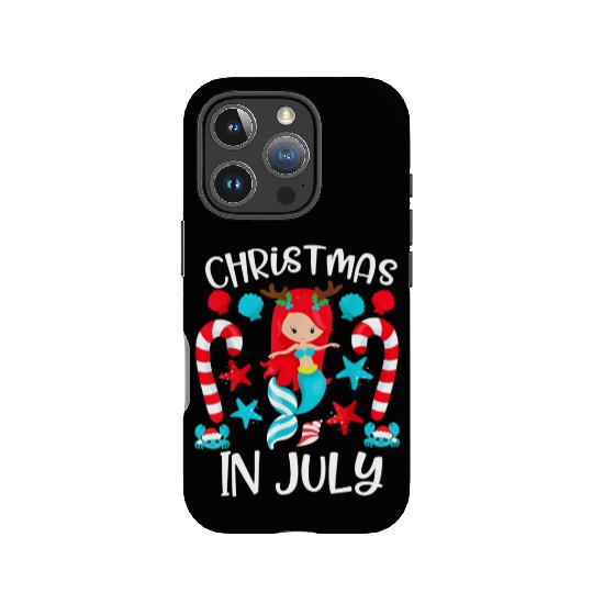 Christmas In July Cute Mermaid Summer Vacation IPhone Cases