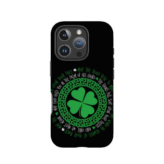 Irish Blessing Celtic Knot 4 Leaf Clover - St IPhone Cases
