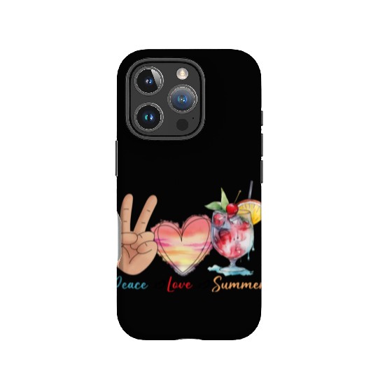 peace love summer IPhone Cases