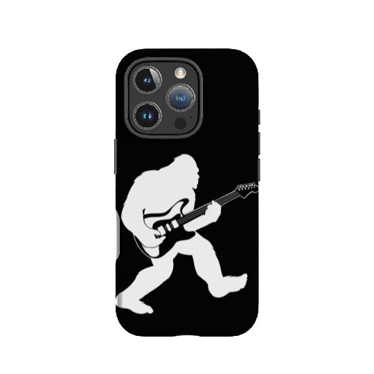 Bigfoot playing electric guitar IPhone Cases