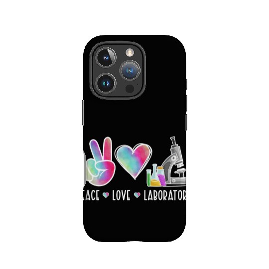 Lab Technologist Peace Love Laboratory IPhone Cases