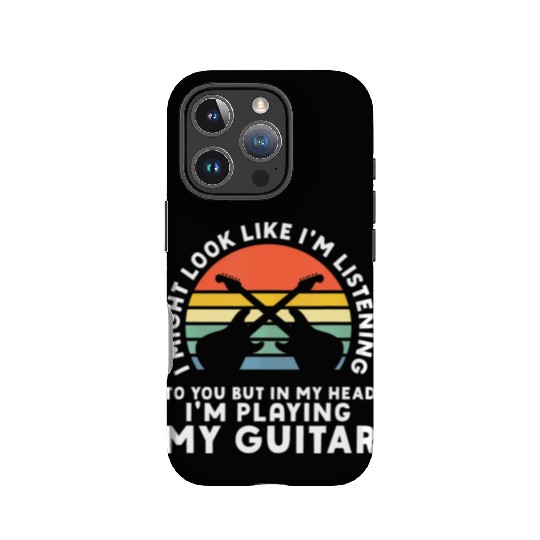 In My Head Im Playing My Guitar Musician Bass IPhone Cases