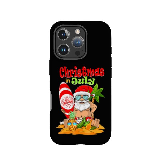 Christmas In July Funny Santa Summer Beach IPhone Cases