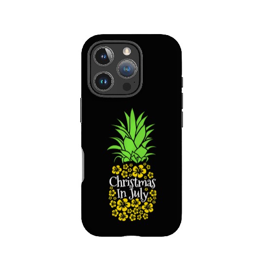 Christmas In July Funny Summer Vacation Pineapple IPhone Cases
