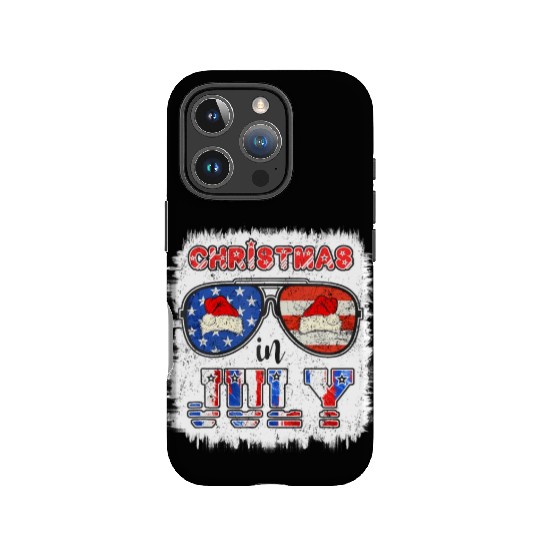 Christmas in July Santa Hat Sunglasses Summer IPhone Cases