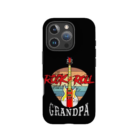 Rock And Roll Grandpa Vintage Retro Guitar IPhone Cases