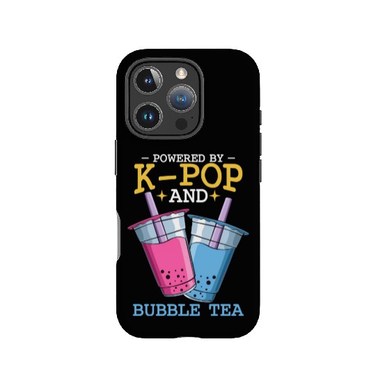 Powered By K Pop And Bubble Tea Kawaii Korean Boba IPhone Cases