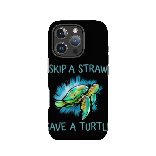 Skip A Straw Save A Turtle Tortoise IPhone Cases