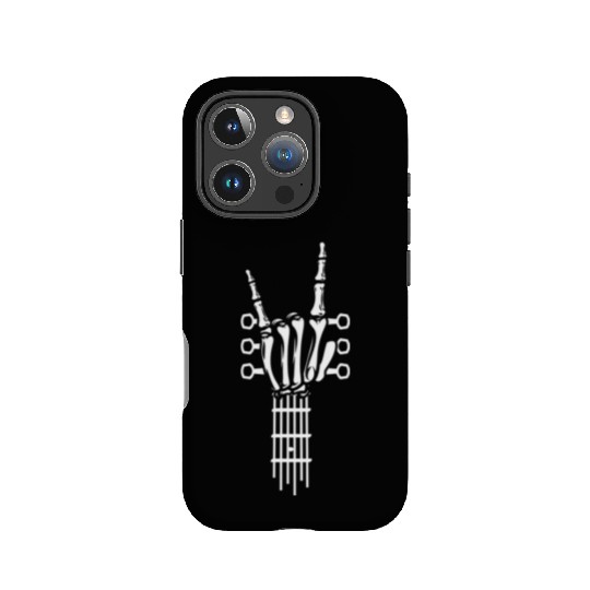 Rock And Roll Rock On Guitar Neck eleton IPhone Cases