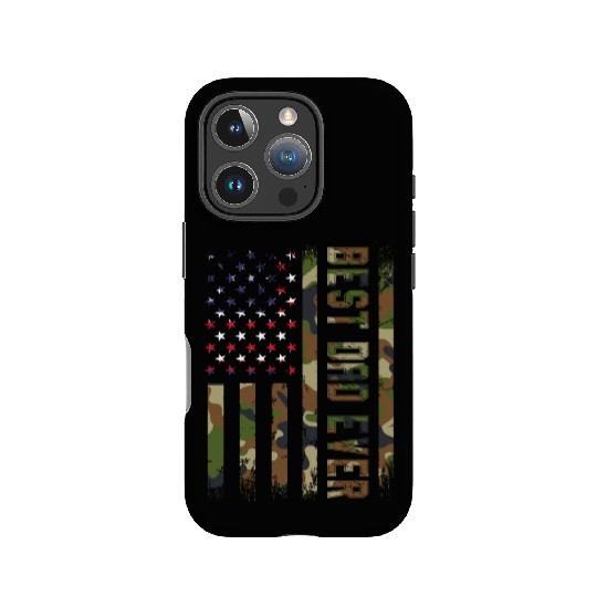 Best dad ever USA flag Camo gift for fatheR IPhone Cases