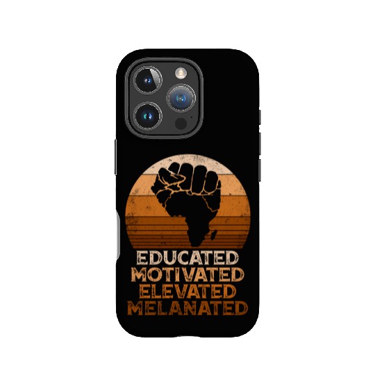 Juneteenth Educated Motivated Elevated Melanated M IPhone Cases