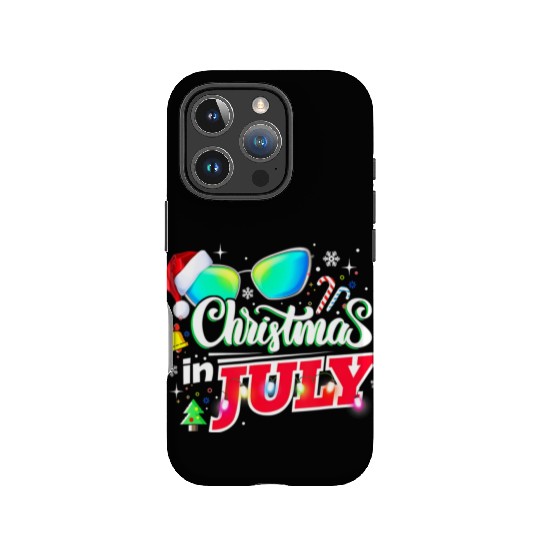 Christmas in July Santa Hat Sunglasses Summer IPhone Cases