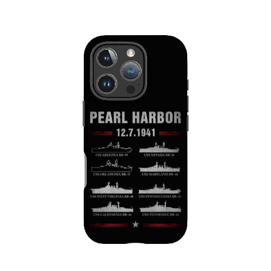 Pearl Harbor Battleship Memorial Day December 7Th IPhone Cases