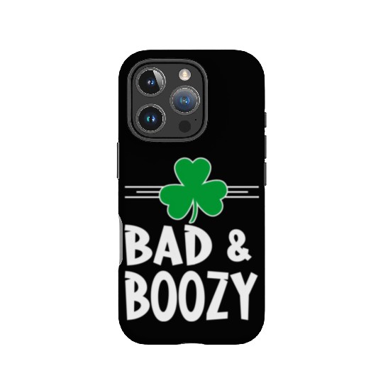 Bad And Boozy St Patricks Day Drinking Shamrock Ir IPhone Cases