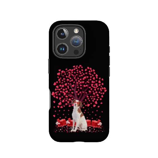 Heart Tree Brittany Spaniel Dog Valentine'S Day IPhone Cases