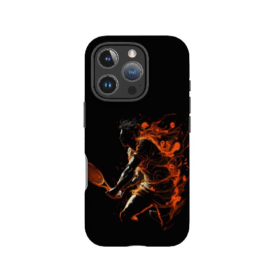Tennis Player Retro Tennis Vintage Flames IPhone Cases