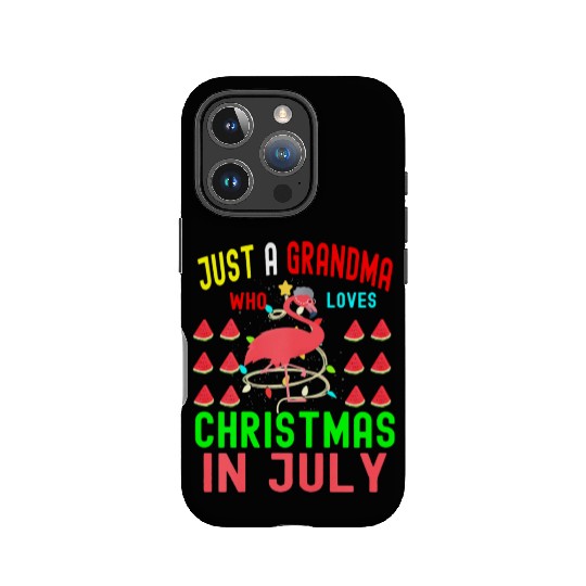Just a Grandma Who Loves Christmas In July IPhone Cases