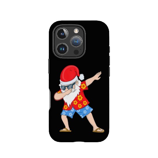 Christmas in July Santa Hawaiian Dabbing Santa IPhone Cases