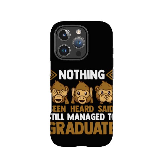 Graduate School Monkey IPhone Cases