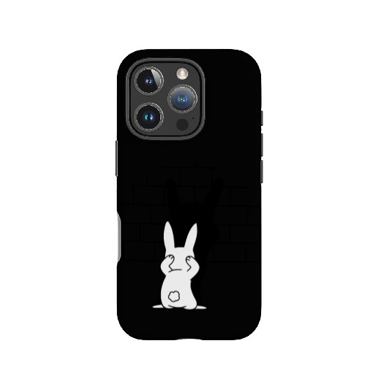 Rabbit Hand Shadow Rock And Roll Bunny IPhone Cases