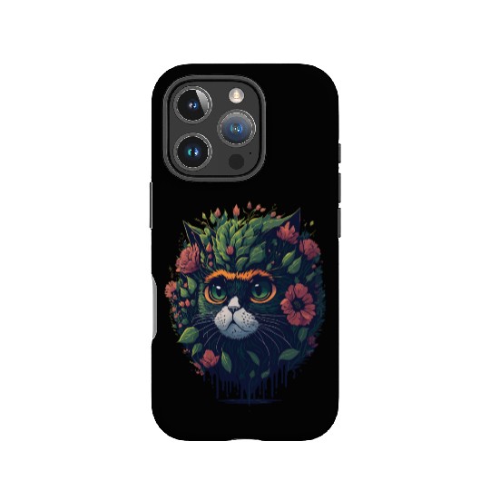Floral Whiskers | Cat Earth Floral Design IPhone Cases