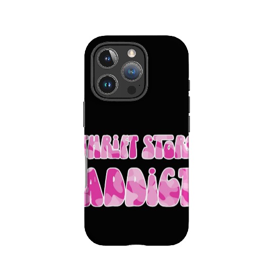 Thrift Store Addict pink camo IPhone Cases