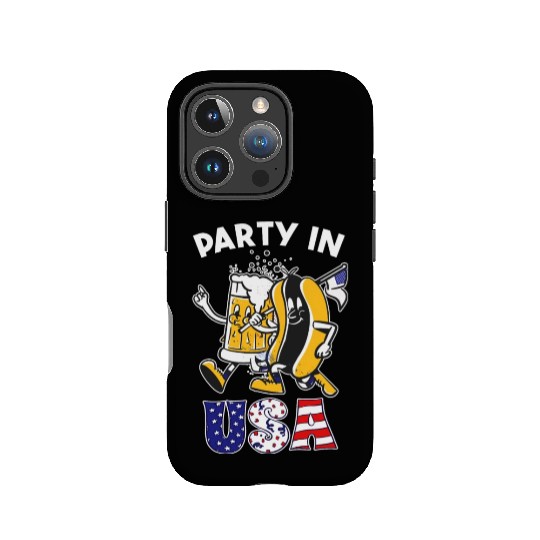 Party In The Usa Hot Dog Love Funny Fourth Of July IPhone Cases