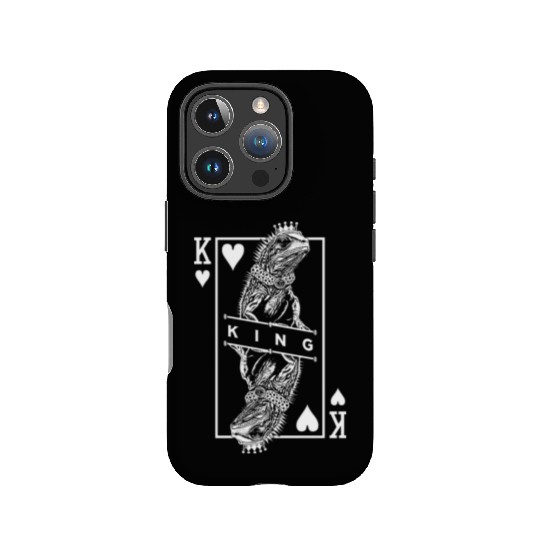 Iguana Lover King Of Hearts Funny Pet Reptile Pop IPhone Cases