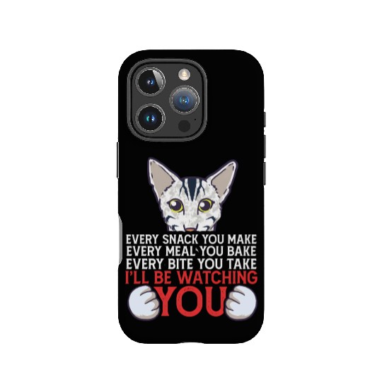 I'Ll Be Watching You Oriental Cat Owner IPhone Cases