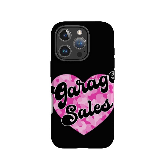 Garage Sales pink camo heart IPhone Cases