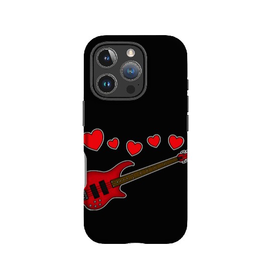 Valentines Bass Guitar Bassist Wedding Musician IPhone Cases