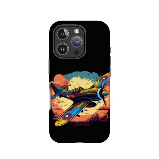 Spitfire Airplane Vintage Pilot Aviator Military IPhone Cases