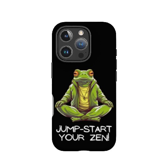 Yoga Meditation Jump-start your zen Frog IPhone Cases