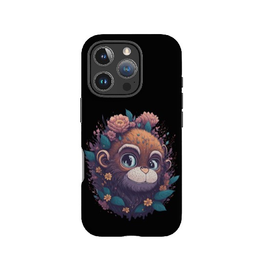 Monkey lovers gift - monkey painting IPhone Cases