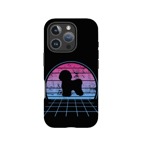 Bichon Frise Silhouette Retro Vintage IPhone Cases