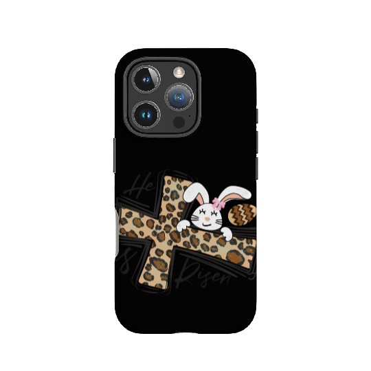 Happy Easter He Is Risen Jesus Cross Easter Bunny IPhone Cases