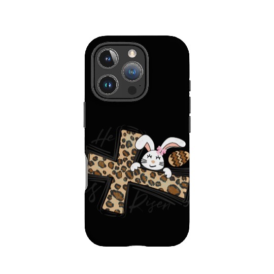 Happy Easter He Is Risen Jesus Cross Easter Bunny IPhone Cases